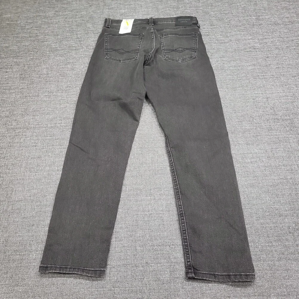 DENIZEN from Levi's Boys Taper Jeans Adjustable Waist Black Size 14